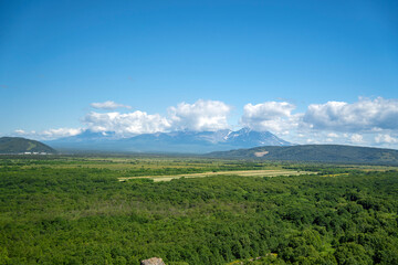 View from Khalaktyrskaya rock. Petropavlovsk-Kamchatsky. Russia July 2023