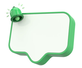 3D Notification Box. 3D Illustration.