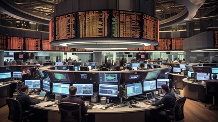 The Frankfurt Stock Exchange: Hub of Financial Activity - obrazy, fototapety, plakaty