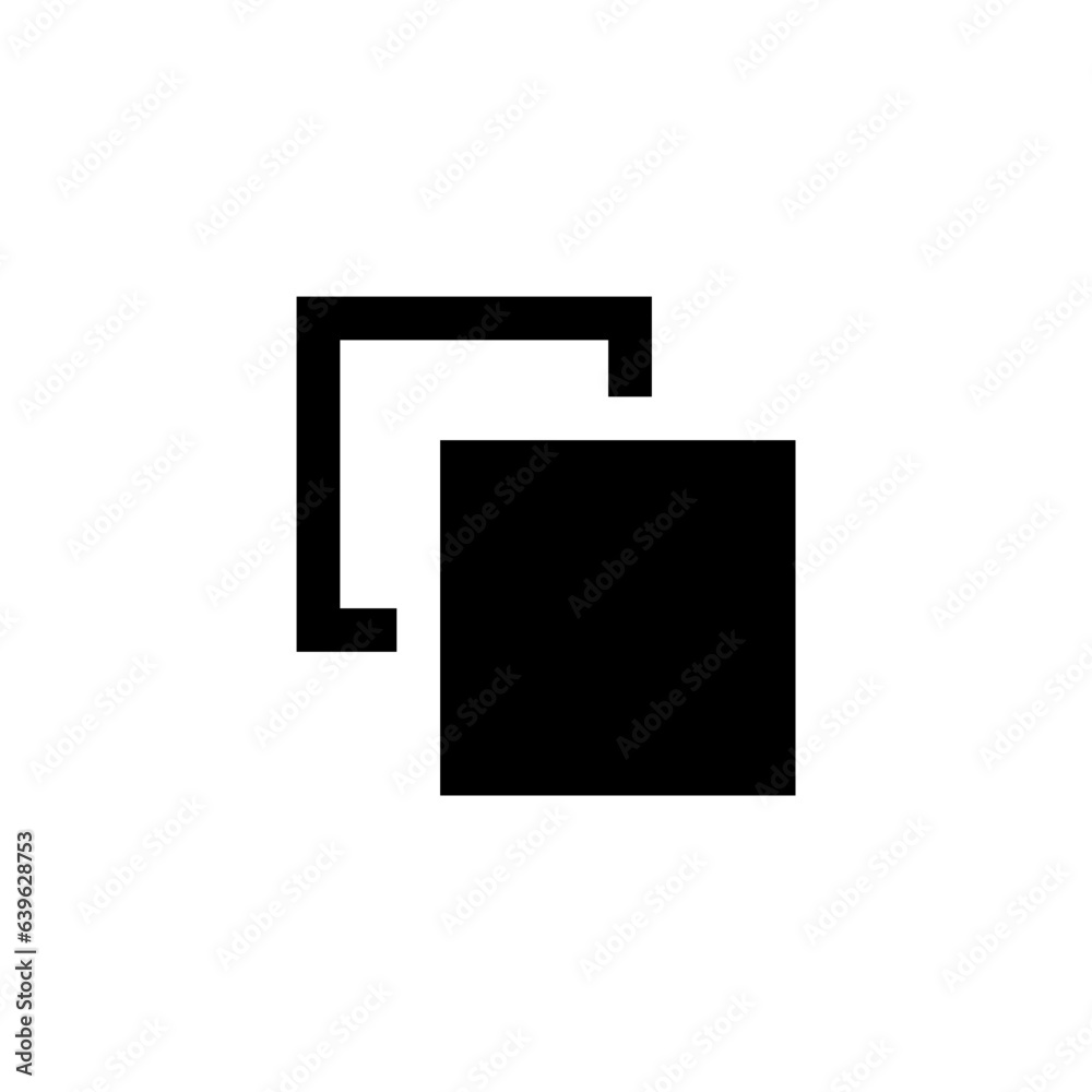 Aufkleber layers icon symbol. open new window tab icons - copy file document icon sign