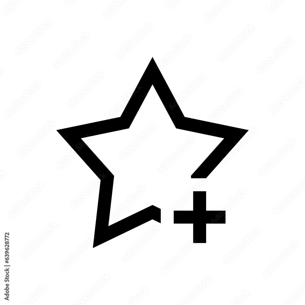 Poster add to favorite icon star plus icon - save icon bookmark symbol