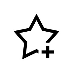 Fototapeta premium add to favorite icon star plus icon - save icon bookmark symbol 