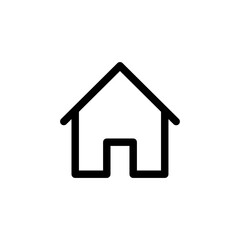 Web home icon for apps and websites, House icon, Home sign in circle or Main page icon in thin line, outline and stroke style for apps and website
