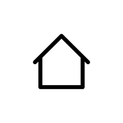 Web home icon for apps and websites, House icon, Home sign in circle or Main page icon in thin line, outline and stroke style for apps and website