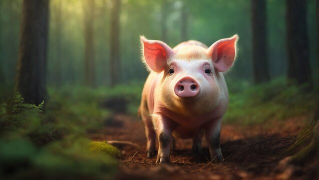 pig in the forest