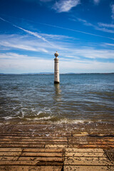 A column in the water in Lisbon, Portugal