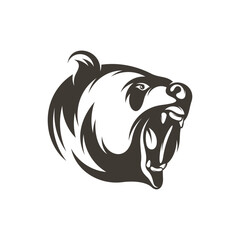 Head Bear vector illustration design. Head Bear logo design Template.