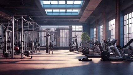 A beautiful GYm in the hall