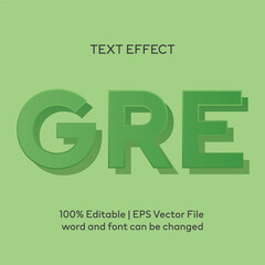 Editable Green text effect 3d text style effect mockup template