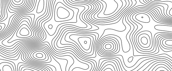 Abstract Topographic map background with wave line. Topographic map background. Line topography map contour background, geographic grid. Abstract vector illustration.	