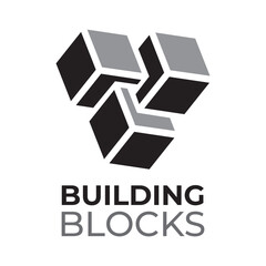 Vector set of logos building blocks, bricks