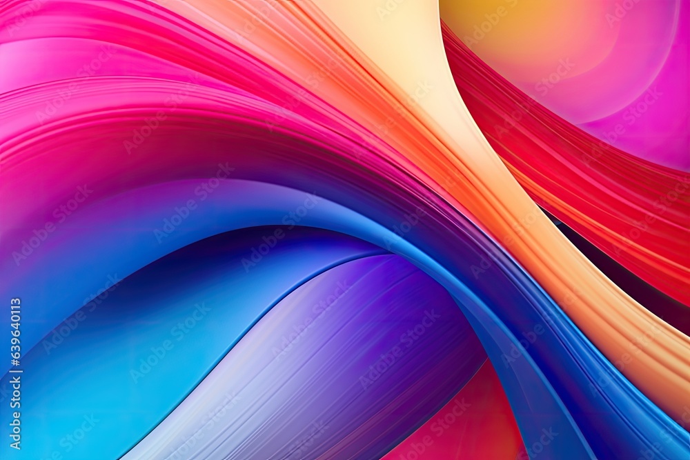 Poster abstract colorful background with smooth lines in it. 3d rendering, abstract background. colorful tw