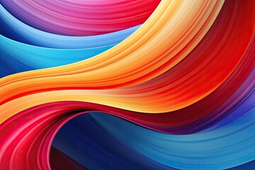 abstract background with multi-colored curved lines. 3d illustration, Abstract background. Colorful twisted shapes in motion, AI Generated