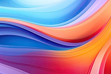 abstract background with smooth lines in blue, orange and pink colors, Abstract background. Colorful twisted shapes in motion, AI Generated