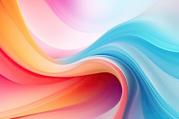 abstract background with smooth lines in pink, blue and orange colors, Abstract background. Colorful twisted shapes in motion, AI Generated