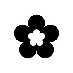 A simple aesthetic flower on a transparent background – Decorative floral element