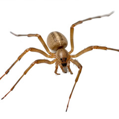 Araignée recluse brune (Loxosceles reclusa) avec transparence, sans background - obrazy, fototapety, plakaty