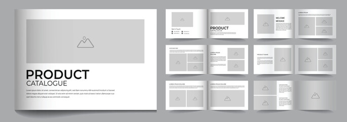 Fototapeta na wymiar Landscape product catalogue template or product catalog template design