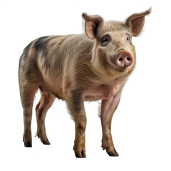 Cochon avec transparence, sans background