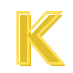 Alphabet ABC  Letters Gold