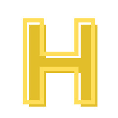 Alphabet ABC  Letters Gold