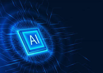 Artificial intelligence technology integrated with microchips It is a microchip connected to a technology circuit board. Refers to A technology that processes information and commands the technology.