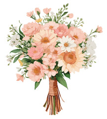 Hand painted bouquet of flower