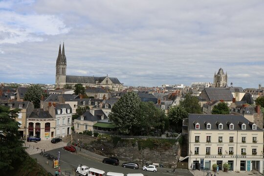 Vue d'ensemble de la ville, ville de Angers, département du Maine et Loire, France