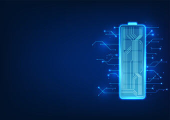 Battery technology Inside there is a circuit connected with the surrounding circuit board. Battery technology is a portable energy storage technology that supplies power to electronic devices.