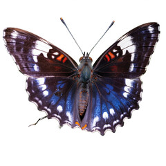 Papillon Sylvain azuré (Limenitis reducta) avec transparence, sans background