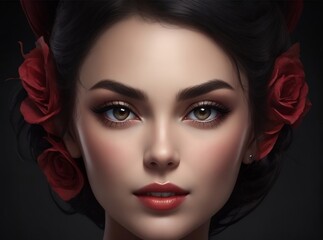 Fototapeta premium Glamorous makeup beautiful woman