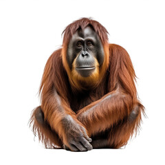 Singe Orang-outan de Sumatra avec transparence, sans background