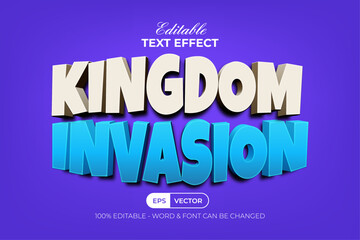 Game Title Text Effect Comic Style. Editable Text Effect.