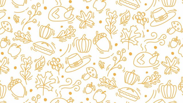 autumn fall season animation background repeat seamless pattern looping