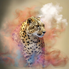 Multicolored Fantasy Wild Cheetah