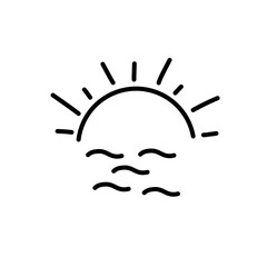 sunset line icon