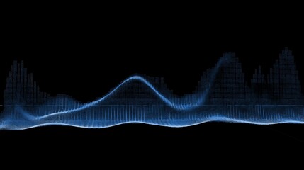 Abstract element for music design equalizer. Dynamic spectrum line isolated on a background