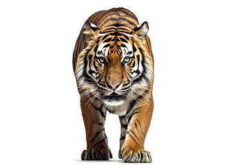Fierce Royal Tiger isolated on white background