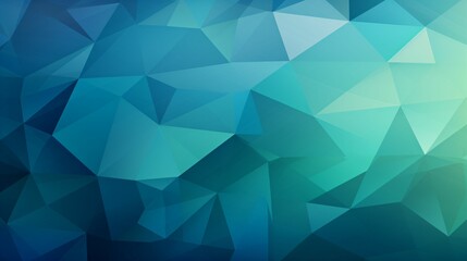 Fototapeta premium arrière plan graphique et géométrique fait de formes triangulaire, couleurs et nuance bleu, vert, jaune, illustration ia générative