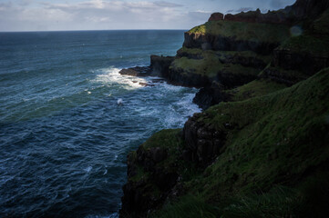 seacoast of the giant's causeway near bushmills