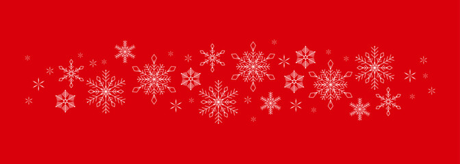snowflakes_decorative vector red_elements banner ornaments