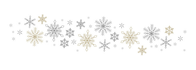 snowflakes_decorative vector red_elements banner ornaments - 639650309