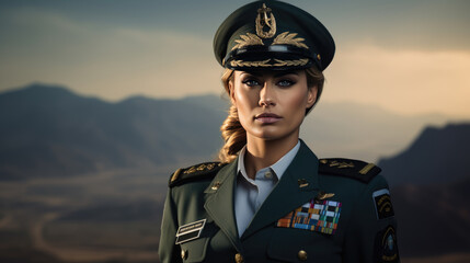Obraz premium Portrait of a military woman