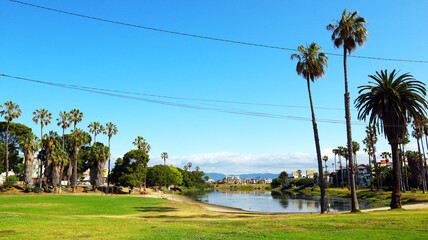 Playa del Rey (Los Angeles), California: Del Rey Lagoon Park in the Playa Del Rey neighborhood of Los Angeles at 6660 Esplande Place - 639654542