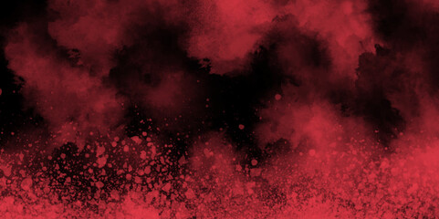 Red grunge texture and Old wall texture cement black red background abstract dark color design are light with white gradient background. Abstract watercolour night sky background with smoke effect.