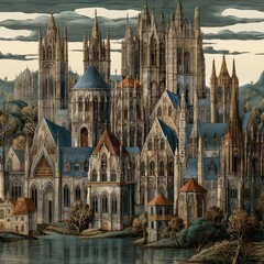 Wallpaper medieval castle architectures