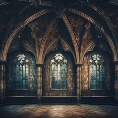 Medieval interior architecture.