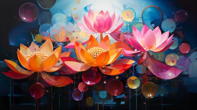 Lotus flower in the pond