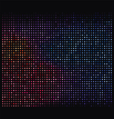 Pixel Art design - glowing abstract mosaic pattern, dark background. Vector clipart