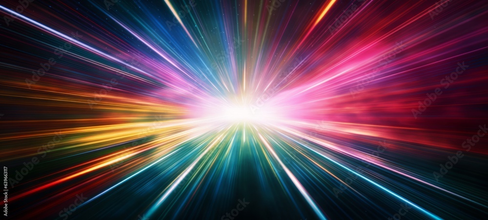 Poster abstract speed glowing light background banner illustration - speedy motion blur creating flashy pat